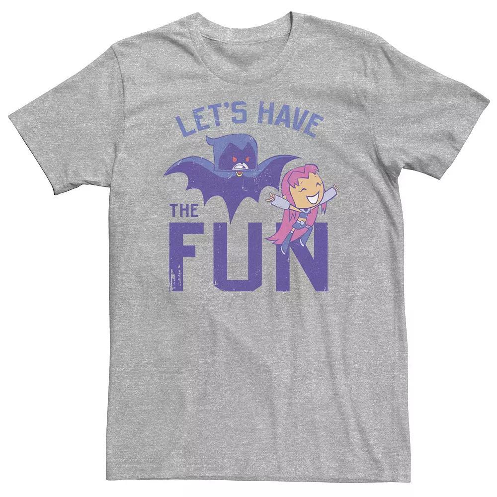 Big & Tall DC Comics Teen Titans Go! Starfire Raven Let's Have The Fun Tee, Men's, Size: 4XLT, Athletic Grey Product Image