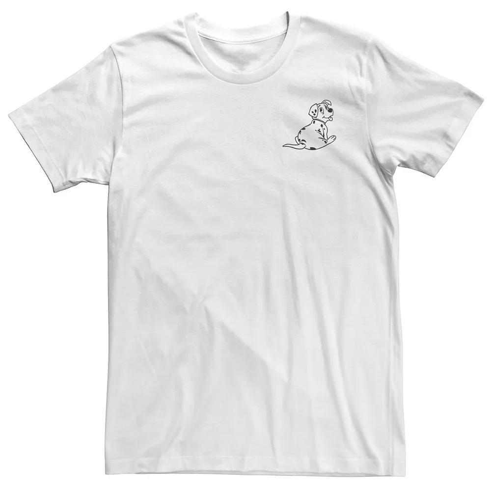 Big & Tall Disney 101 Dalmatians Rolly Left Chest Tee, Men's, Size: 4XL, White Product Image