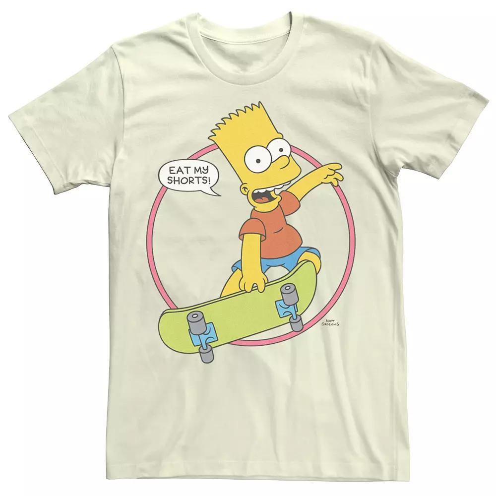 Men's The Simpsons Bart Simpson Eat My Shorts! Tee, Size: Medium, Natural Product Image