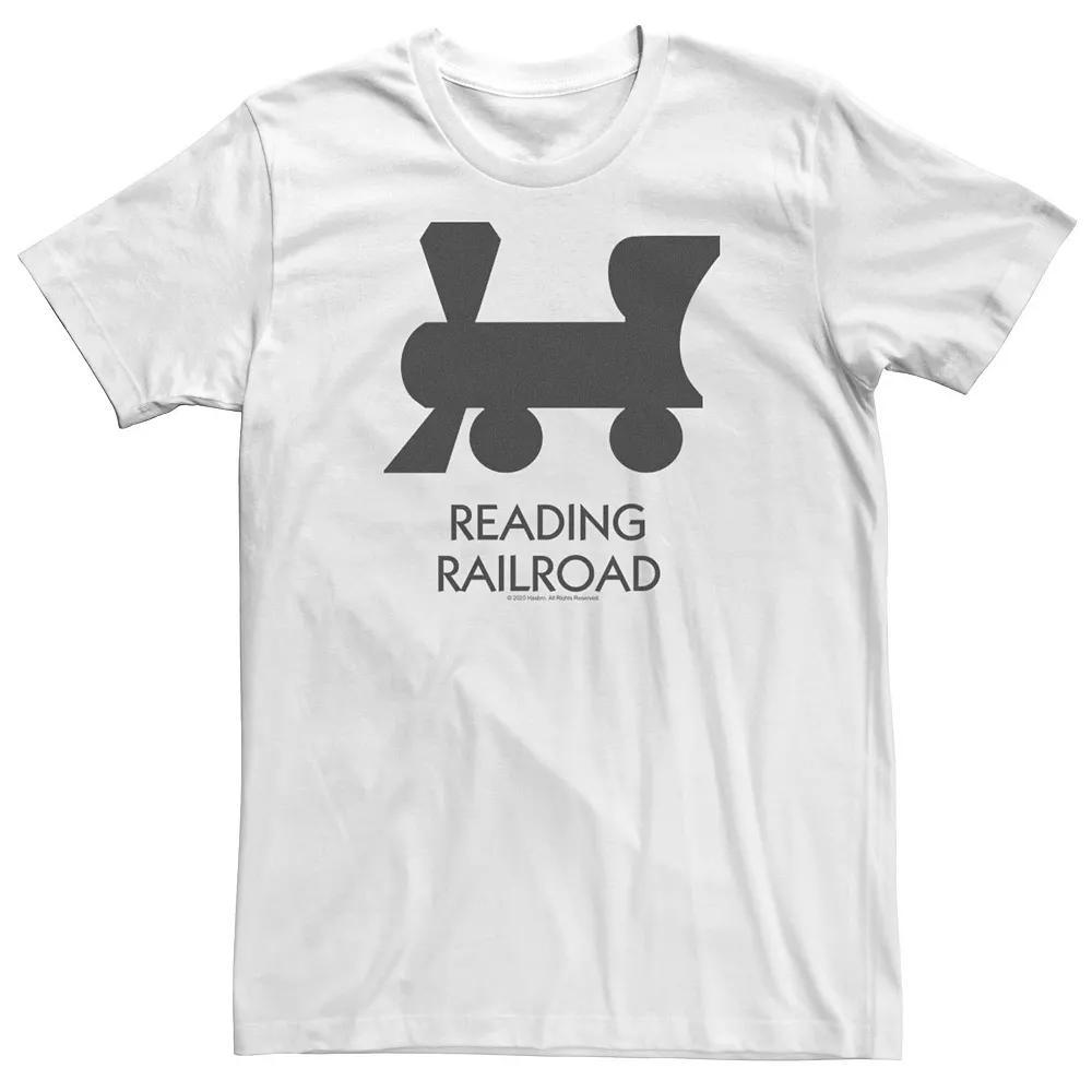 Big & Tall Monopoly Reading Railroad Tee, Men's, Size: 3XL, White Product Image
