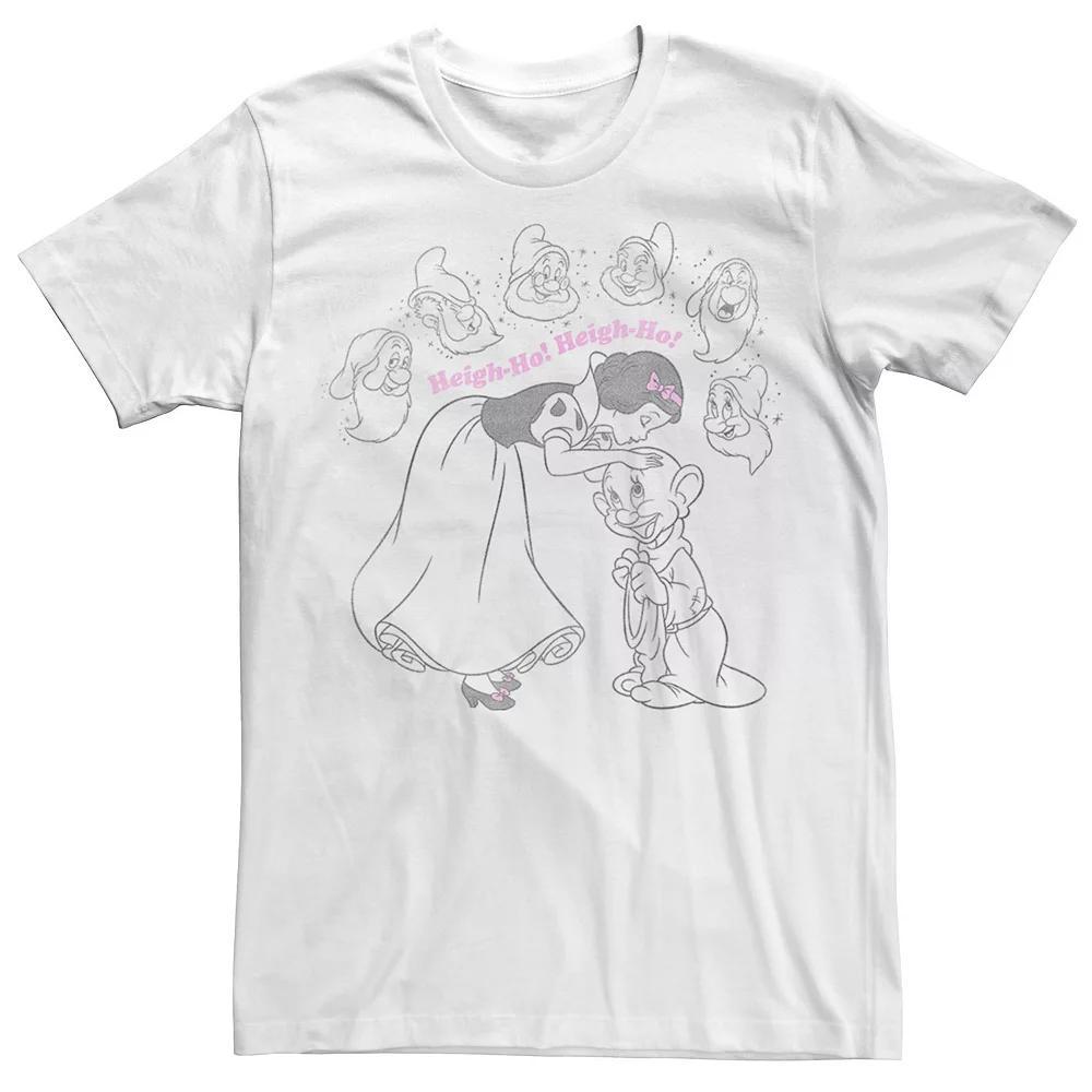 Disney's Snow White And The Seven Dwarfs Men's Heigh-Ho Line Art Tee, Size: Medium Product Image
