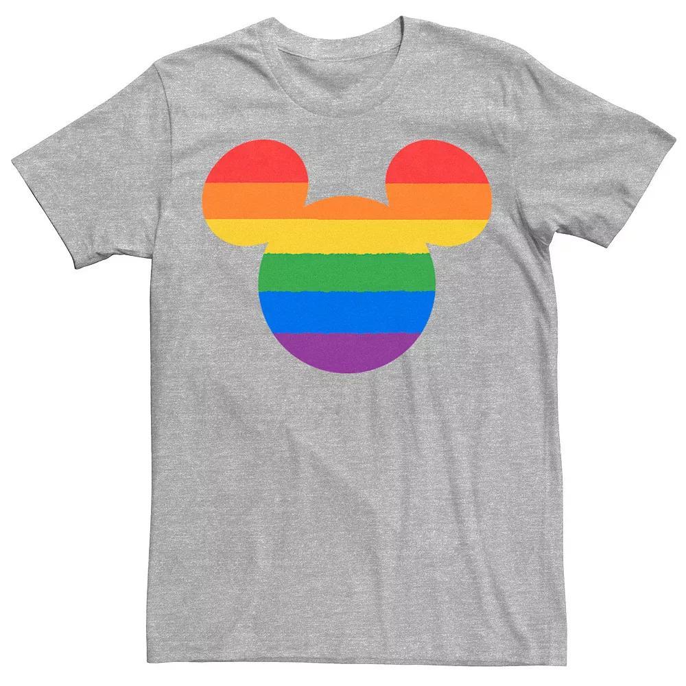 Disney's Mickey Mouse Rainbow Fill Men's Graphic Tee, Size: Large, Athletic Grey Product Image