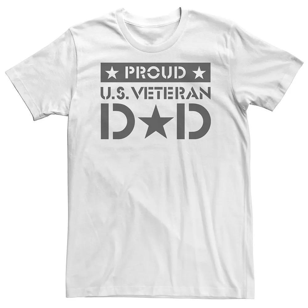 Big & Tall Father's Day "Proud U.S. Veteran" Dad Star Tee, Men's, Size: 3XL, Athletic Grey Product Image