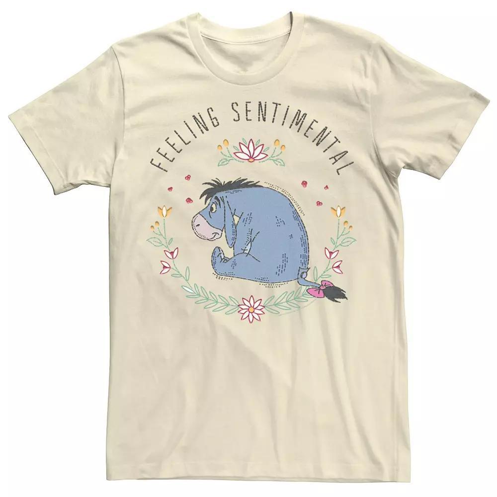 Disney's Winnie The Pooh Eeyore Feeling Sentimental Men's Tee, Size: 3XL, Natural Product Image