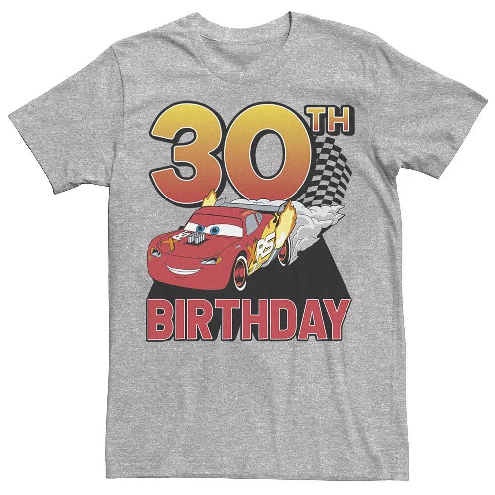 Disney / Pixar's Car Lightning McQueen Men's 30th Birthday Racer Tee, Size: Small, Athletic Grey Product Image