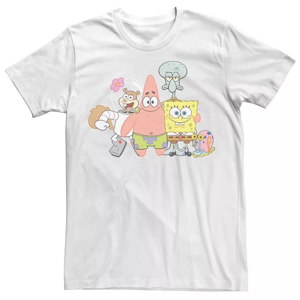 Men's Nickelodeon SpongeBob SquarePants Classic Group Shot Tee, Size: Medium, White Product Image