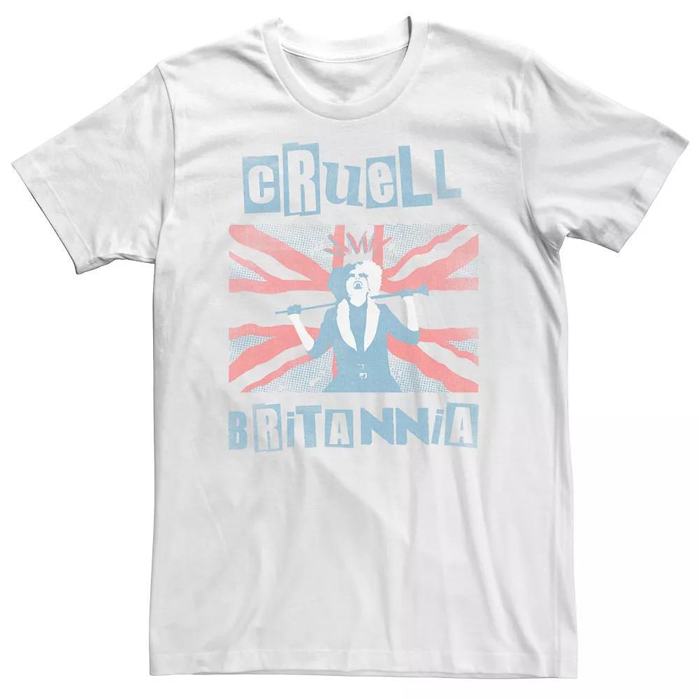 Big & Tall Disney Cruella Cruell Britannia Tee, Men's, Size: 5XL, White Product Image