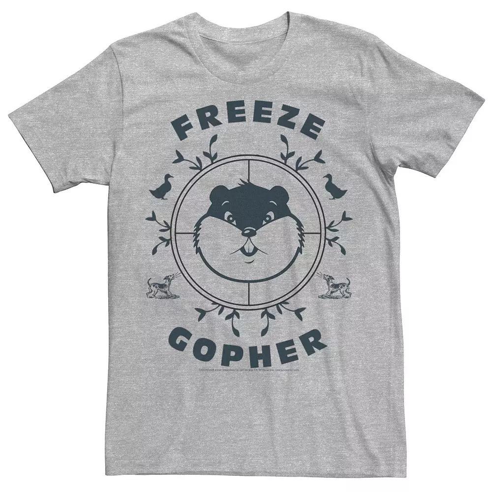 Men's Caddyshack Gopher Crest Animal Portrait Tee, Size: XXL, Athletic Grey Product Image