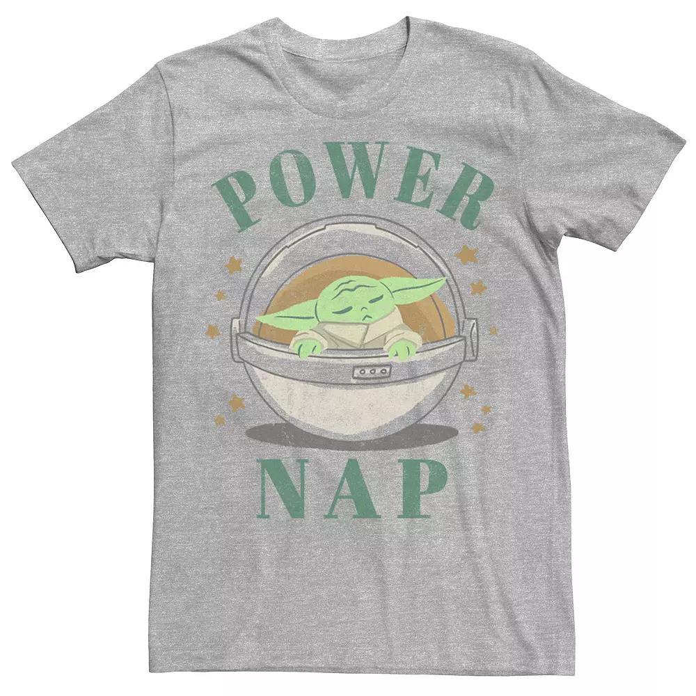 Men's Star Wars The Mandalorian The Child Power Nap Tee, Size: 3XL, Athletic Grey Product Image