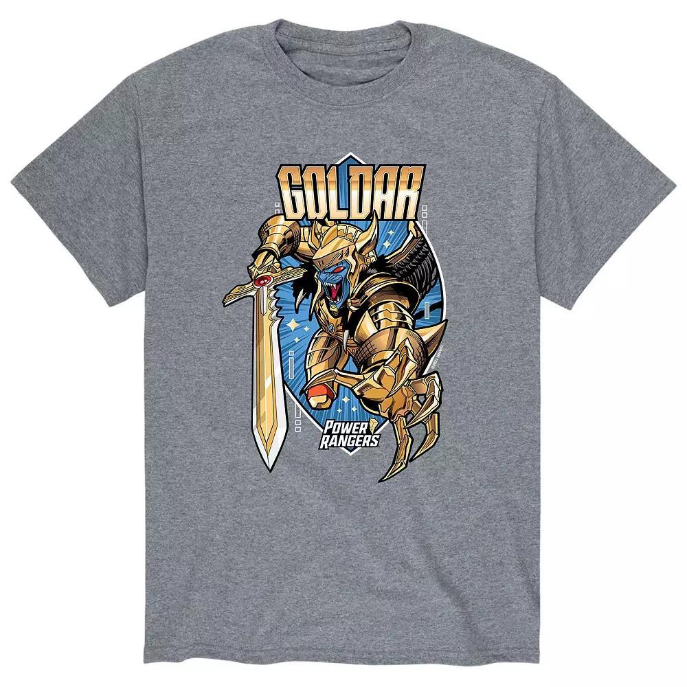 Mens Power Rangers Goldar Tee Athletic Grey Product Image