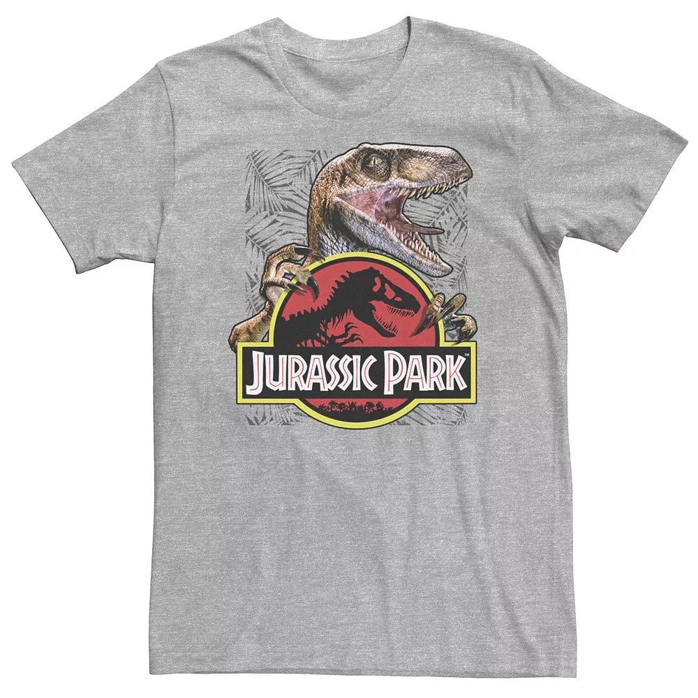 Big & Tall Jurassic Park Raptor Holding Graphic Tee, Men's, Size: 3XL, Athletic Grey Product Image