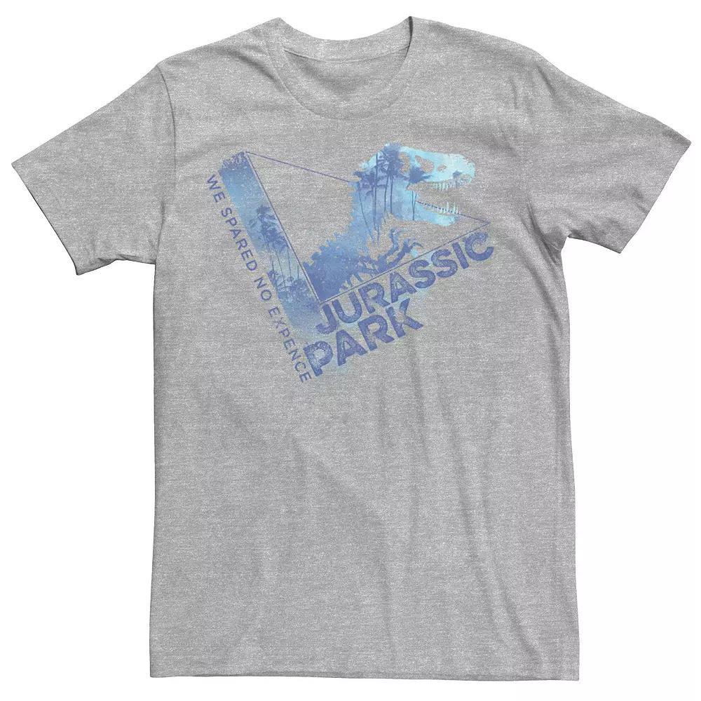 Mens Jurassic Park We Spared No Expense Blue Mist Tee Athletic Grey Product Image