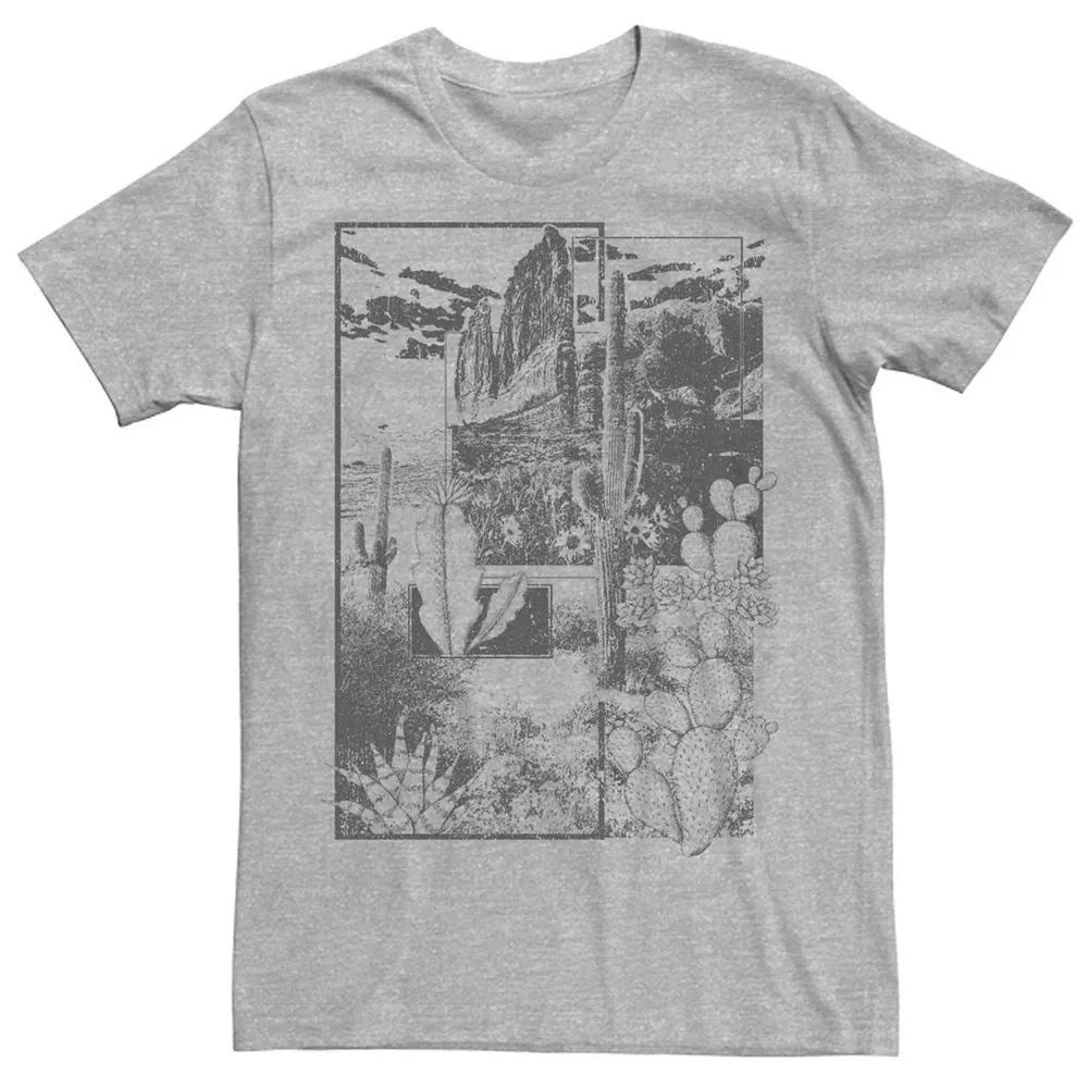 Men's Desert Scene Graphic Tee, Size: XS, Athletic Grey Product Image