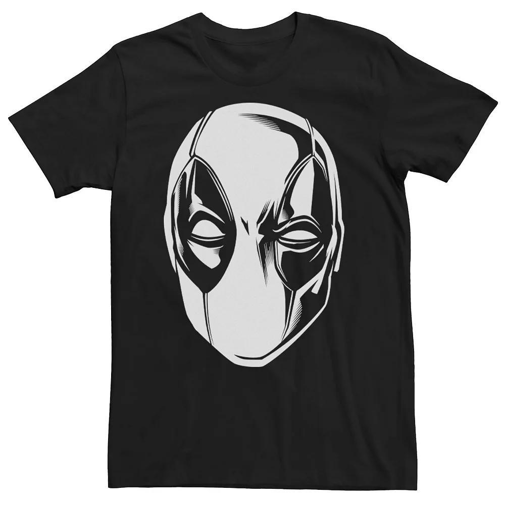 Men's Marvel Deadpool Black And White Mask Tee, Size: Large Product Image