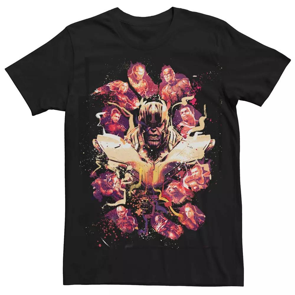 Mens Marvel Avengers Endgame Splatter Group Shot Tee Product Image
