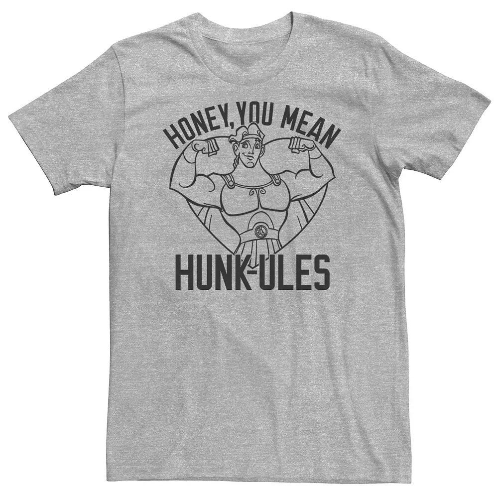 Big & Tall Disney Hercules "Honey You Mean Hunk-ules" Portrait Tee, Men's, Size: 4XLT, Athletic Grey Product Image
