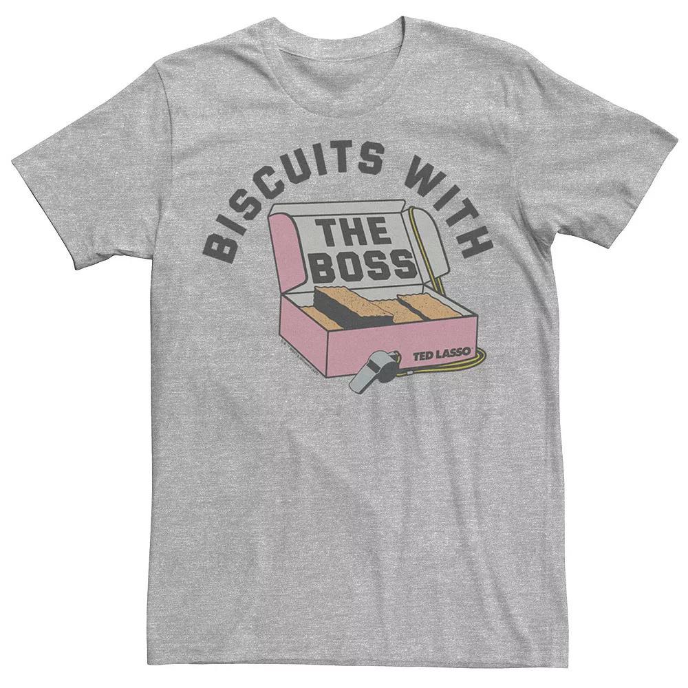 Men's Ted Lasso Biscuits With The Boss Simple Portrait Tee, Size: Large, Athletic Grey Product Image