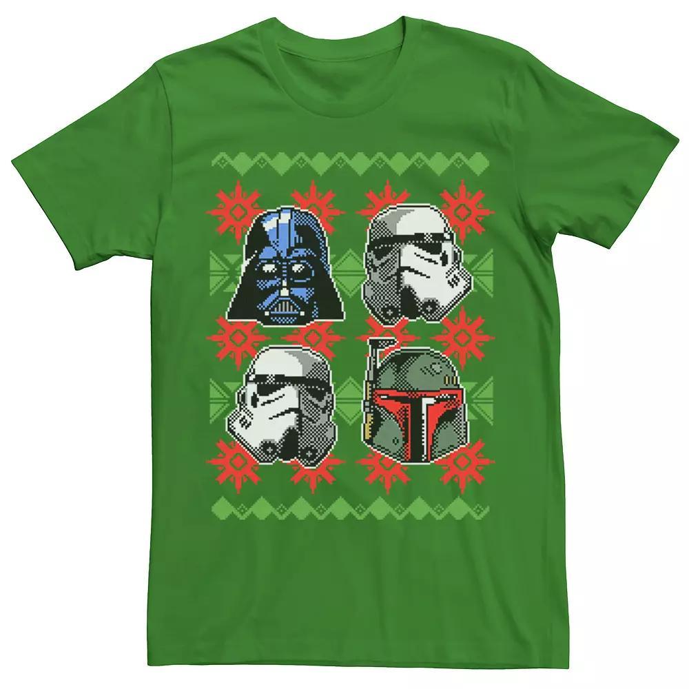 Men's Star Wars Bad Guy Helmets Ugly Christmas Tee, Size: Small, Kelly Product Image