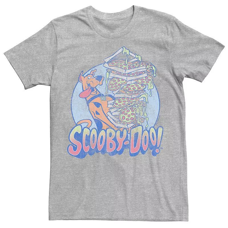 Men's Scooby Doo Happy Pizza Stack Tee, Size: Small, Athletic Grey Product Image