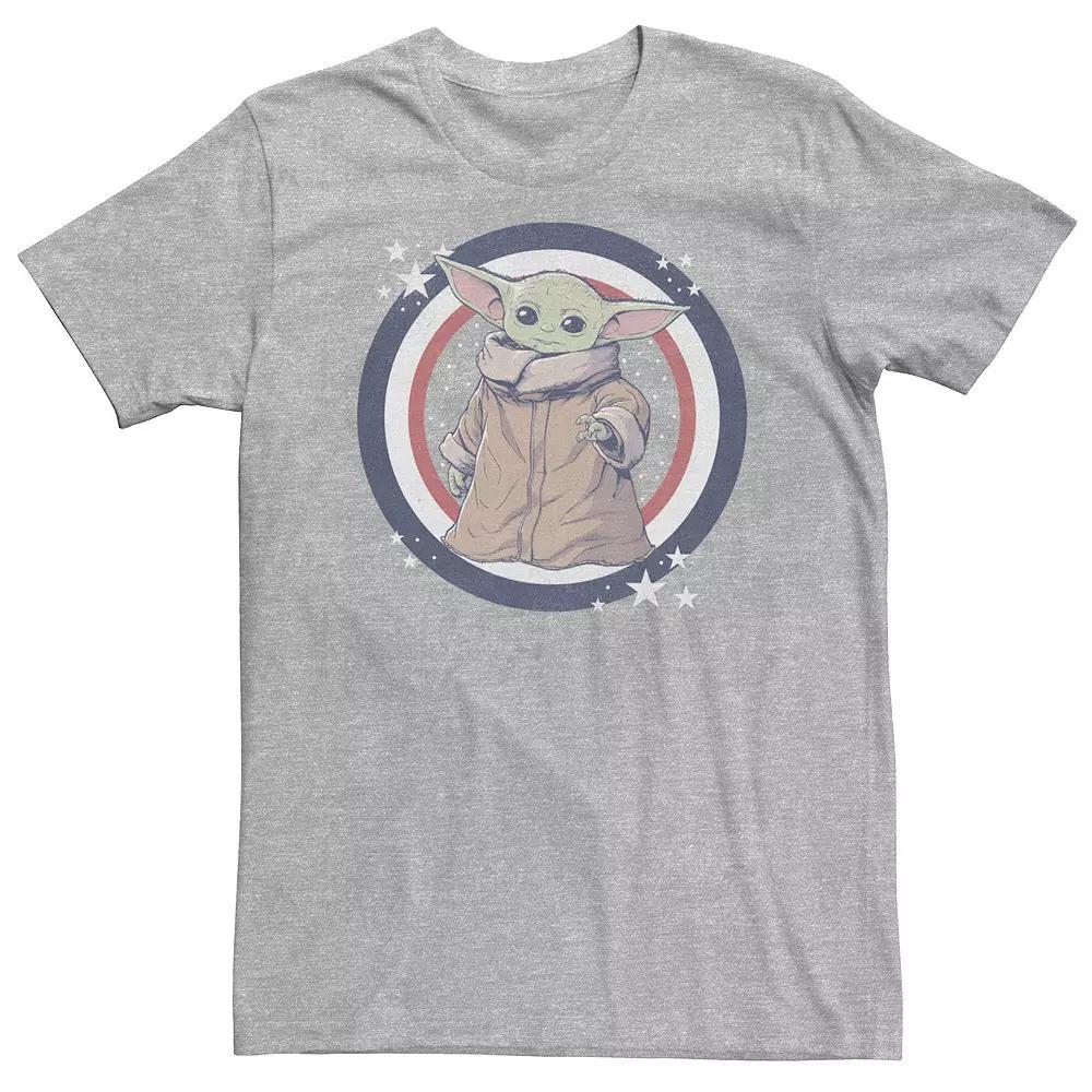 Big & Tall Star Wars: The Mandalorian Fourth Of July Grogu Patriot Tee, Men's, Size: 3XL Tall, Athletic Grey Product Image