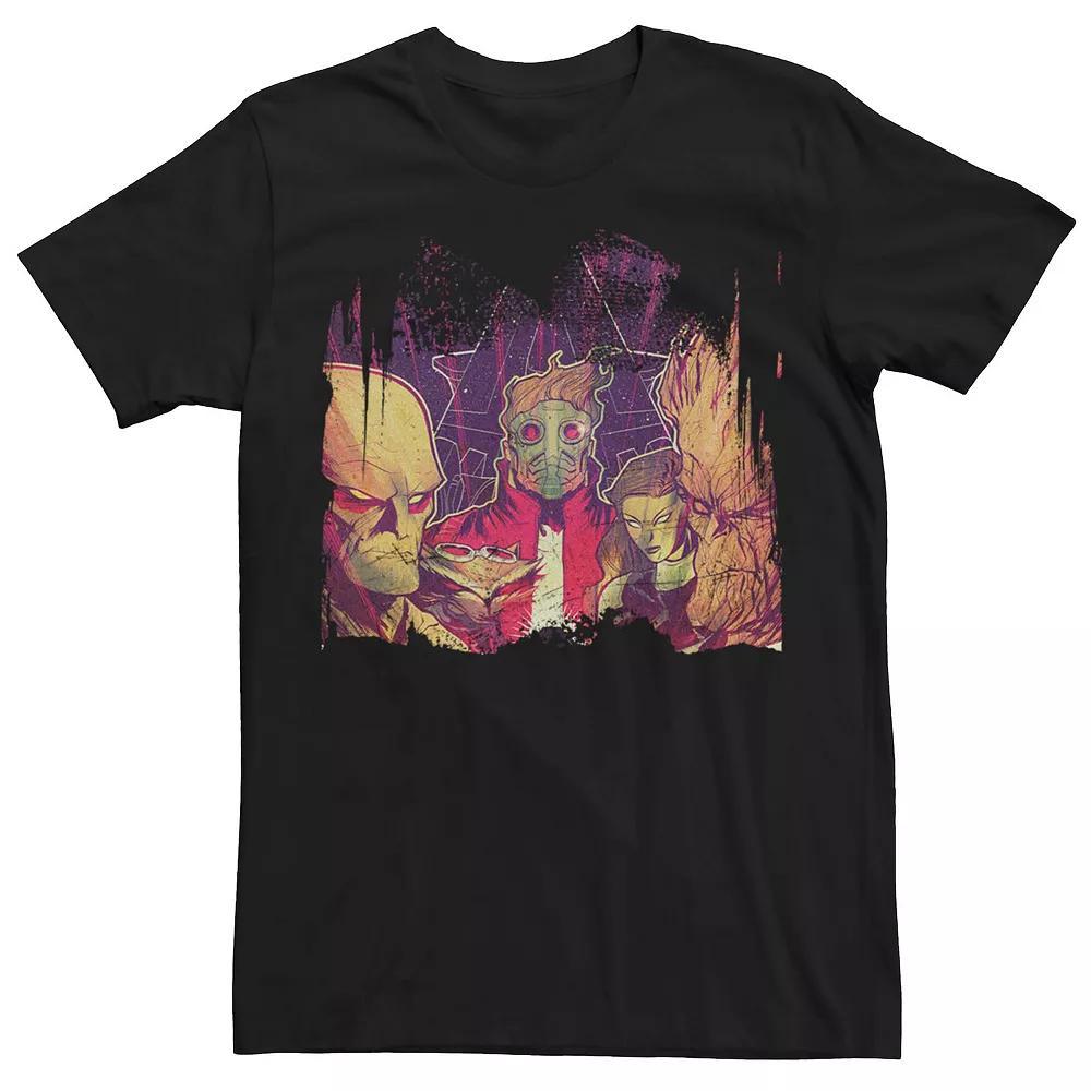 Men's Jurassic Park Red & Yellow Outline Logo Graphic Tee, Size: XL, Navy Grey Product Image
