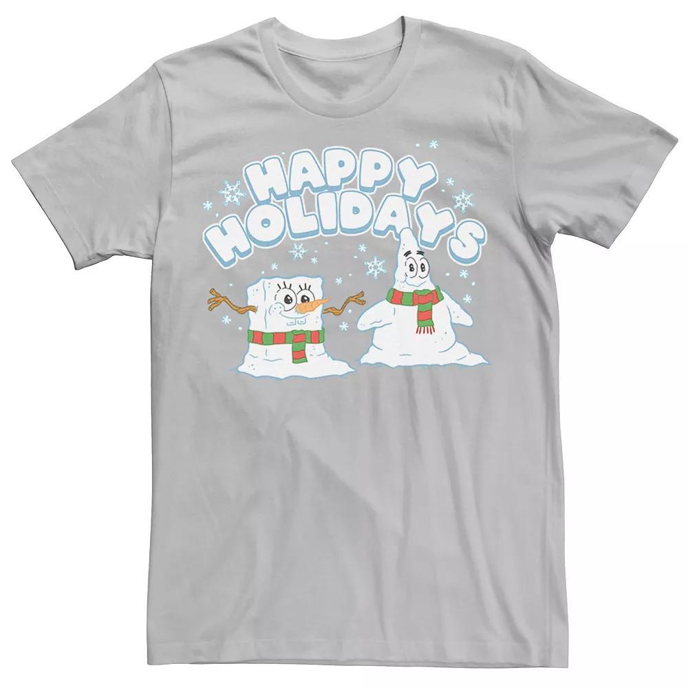 Mens Spongebob Squarepants Patrick Snowmen Tee Grey Heather Product Image