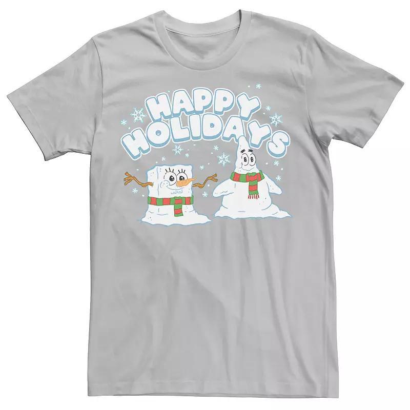 Mens Spongebob Squarepants Patrick Snowmen Tee Grey Heather Product Image