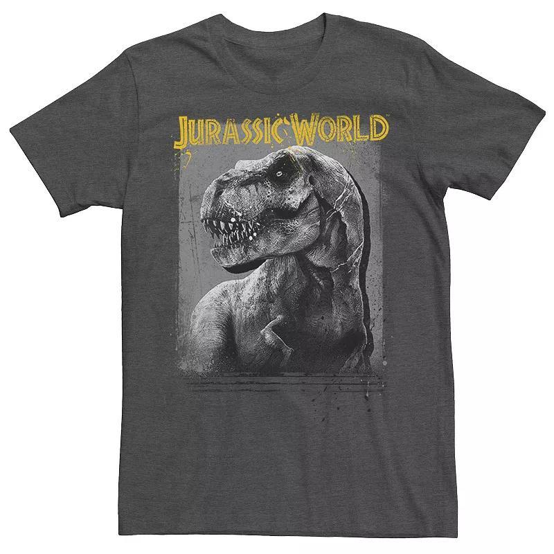 Men's Jurassic World T-Rex Profile Shading Tee, Size: 3XL, Navy Grey Product Image