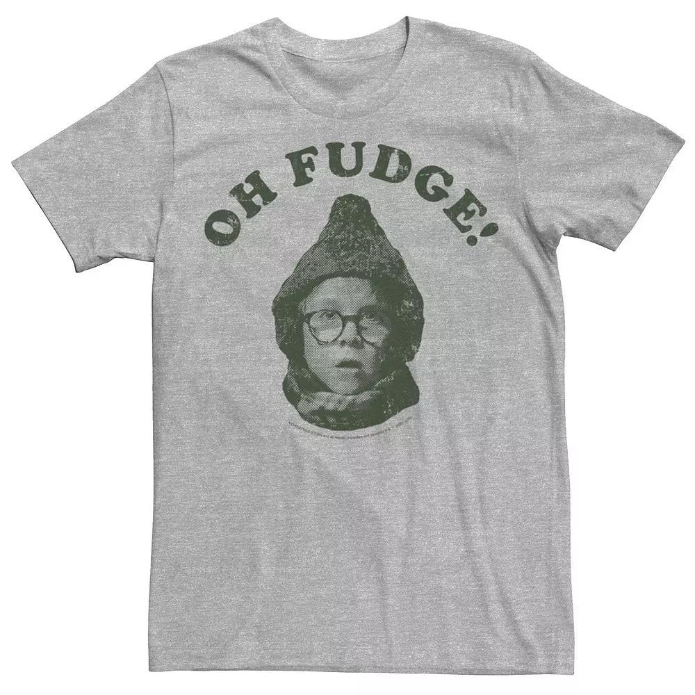 Men's Christmas Story Oh Fudge Tee, Size: Large, Athletic Grey Product Image