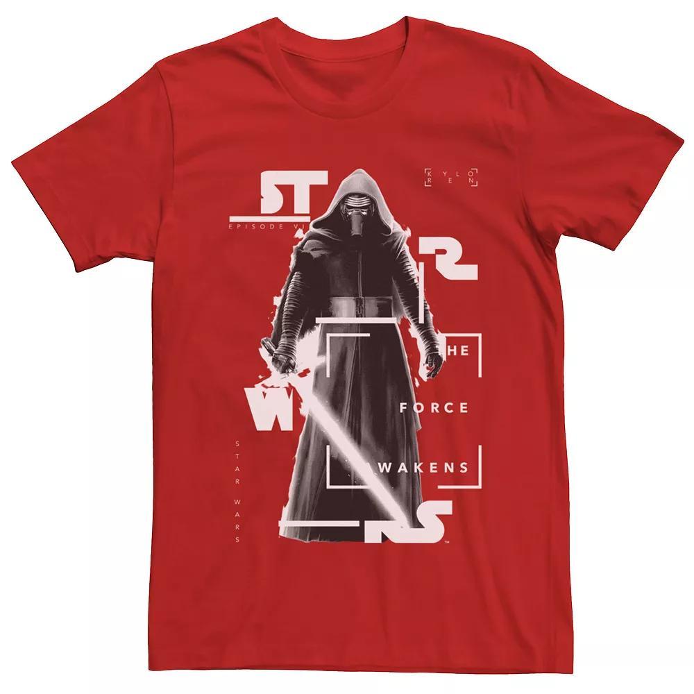 Men's Star Wars The Force Awakens Kylo Ren Fragment Portrait Tee, Size: XXL, Red Product Image
