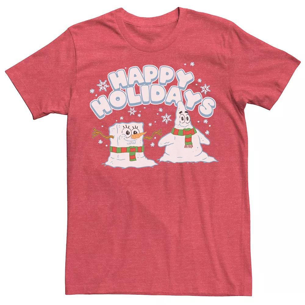 Mens Spongebob Squarepants Patrick Snowmen Tee Grey Heather Product Image
