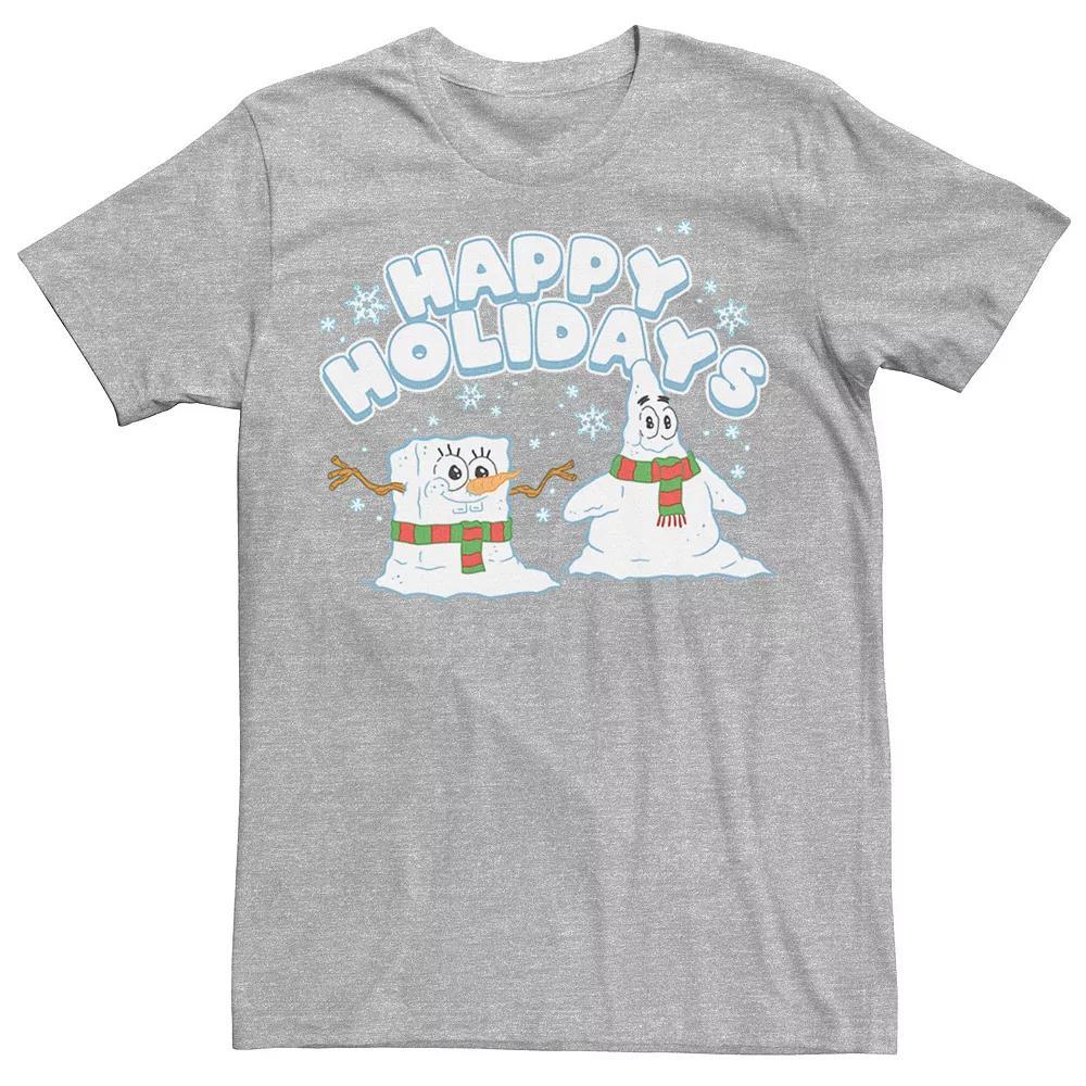 Mens Spongebob Squarepants Patrick Snowmen Tee Grey Heather Product Image