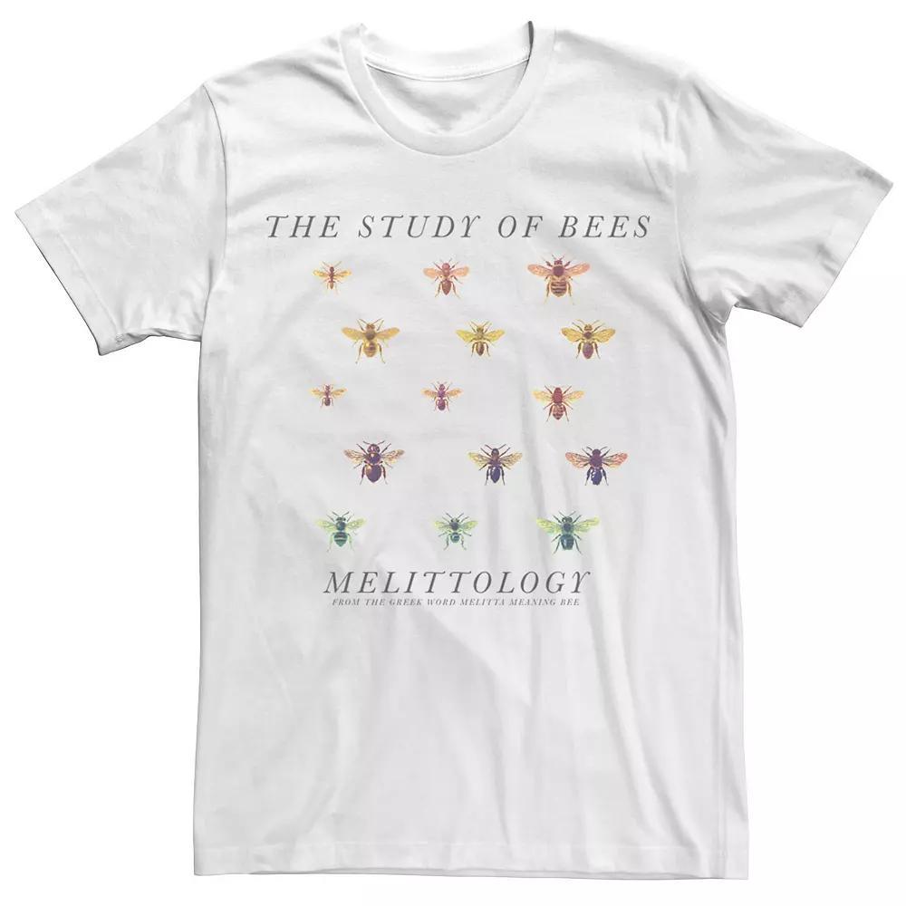 Men's Earth Day Melittology The Study Of Bees Tee, Size: Medium, White Product Image