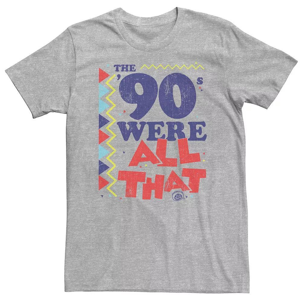 Big & Tall Nickelodeon All That The Nineties Were Retro Poster Tee, Men's, Size: 4XL Tall, Athletic Grey Product Image