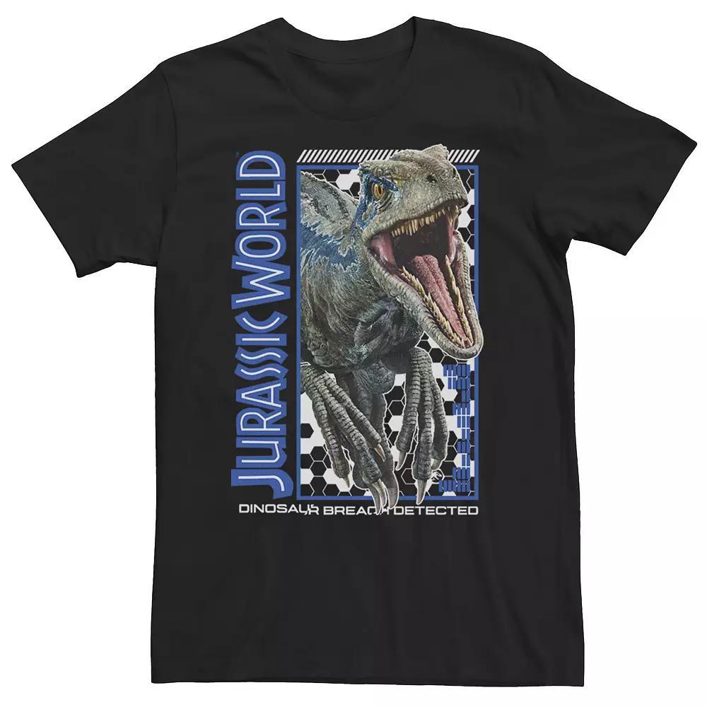 Big & Tall Jurassic World Two Blue Dino Breach Tee, Men's, Size: XXL Tall, Black Product Image
