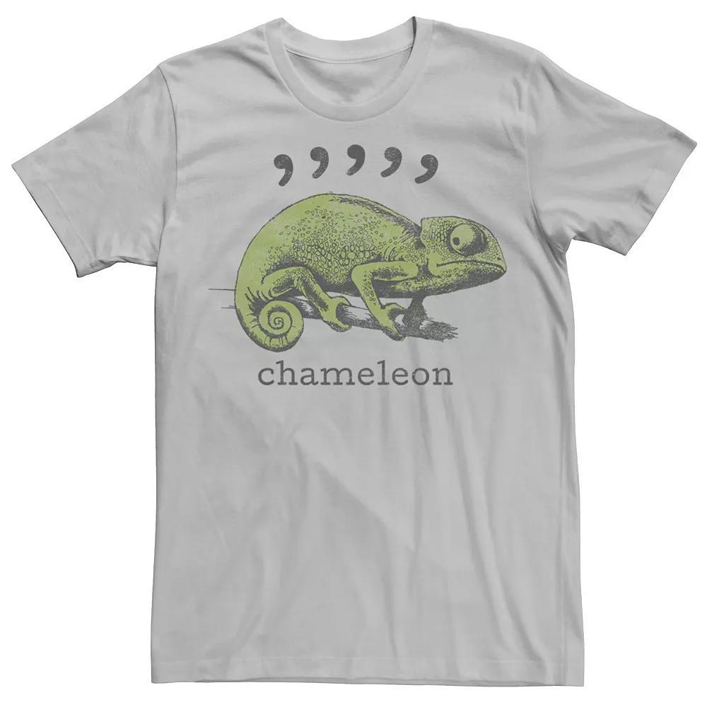 Men's Comma Chameleon Portrait Tee, Size: Medium, Silver Product Image