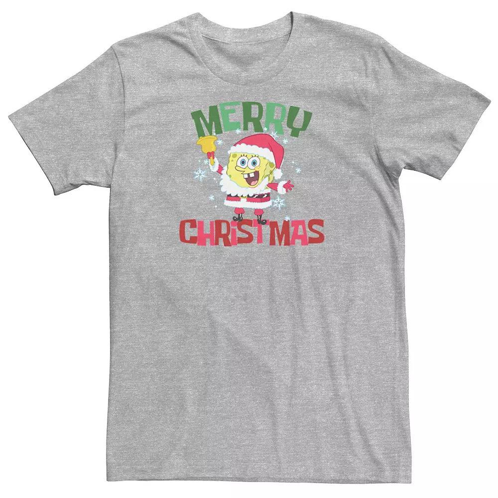 Men's Spongebob Squarepants Santa Tee, Size: Medium, Black Product Image