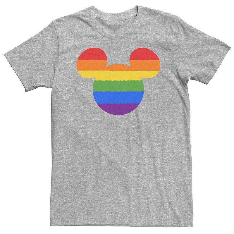 Disney's Mickey Mouse Big & Tall Rainbow Fill Graphic Tee, Men's, Size: 3XL Tall, Athletic Grey Product Image