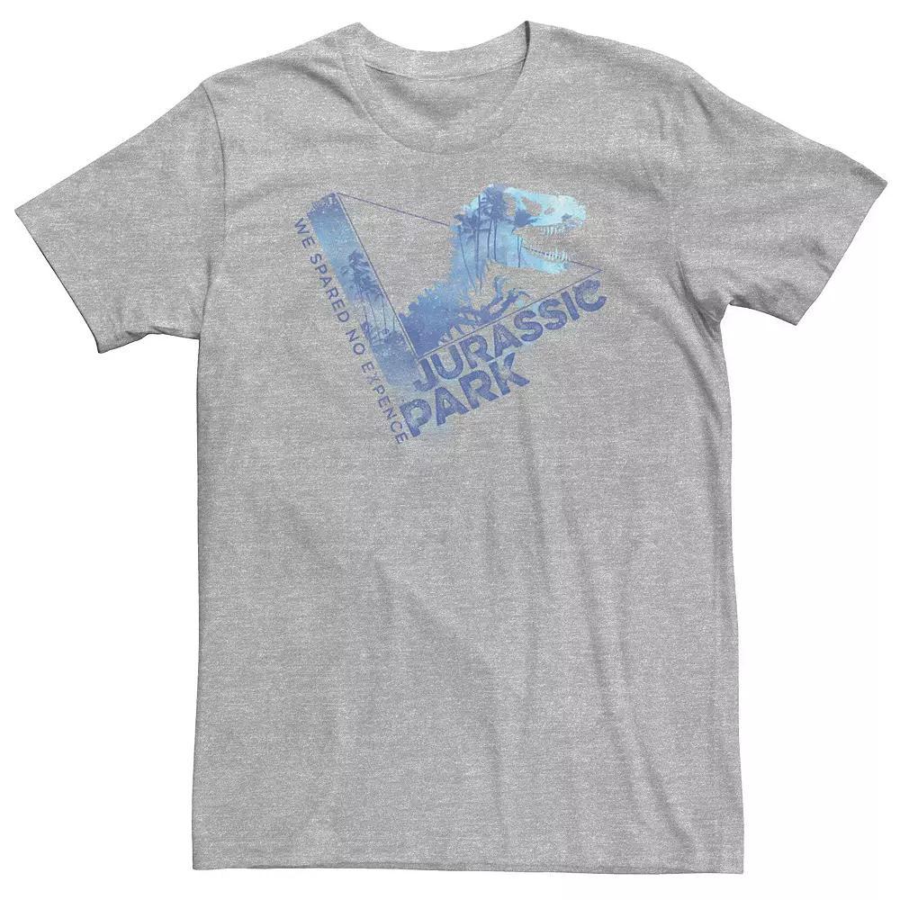 Big & Tall Jurassic Park We Spared No Expense Blue Mist Tee, Men's, Size: XXL Tall, Athletic Grey Product Image