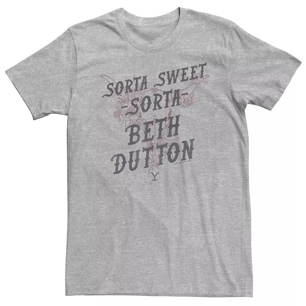 Big & Tall Yellowstone Sorta Sweet Sorta Beth Dutton Tee, Men's, Size: XXL Tall, Athletic Grey Product Image
