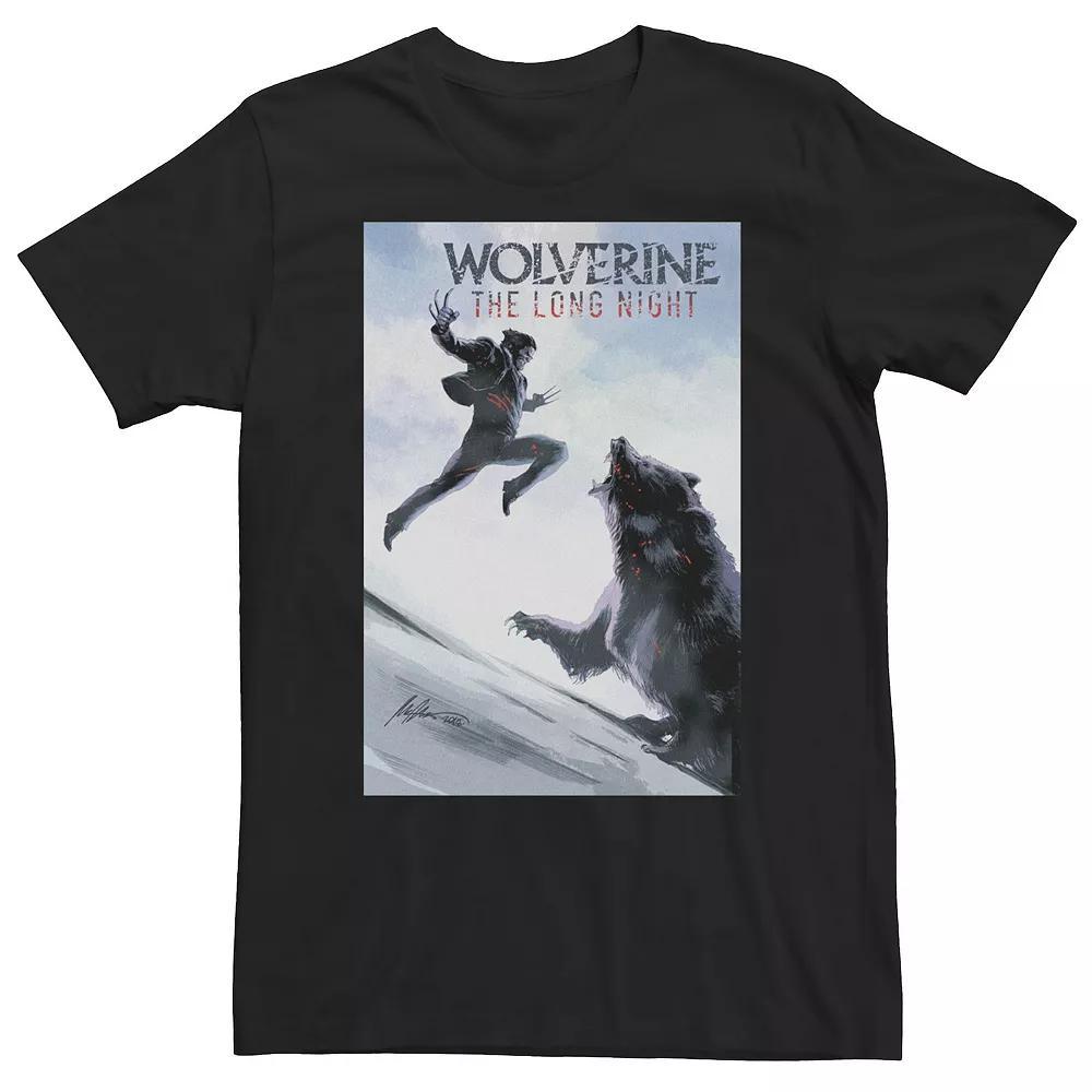 Big & Tall Marvel Comixology Wolverine Long Nights Comic Book Cover Tee, Men's, Size: 4XL, Black Product Image