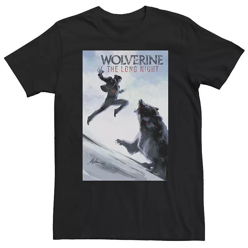 Big & Tall Marvel Comixology Wolverine Long Nights Comic Book Cover Tee, Men's, Size: 4XL, Black Product Image
