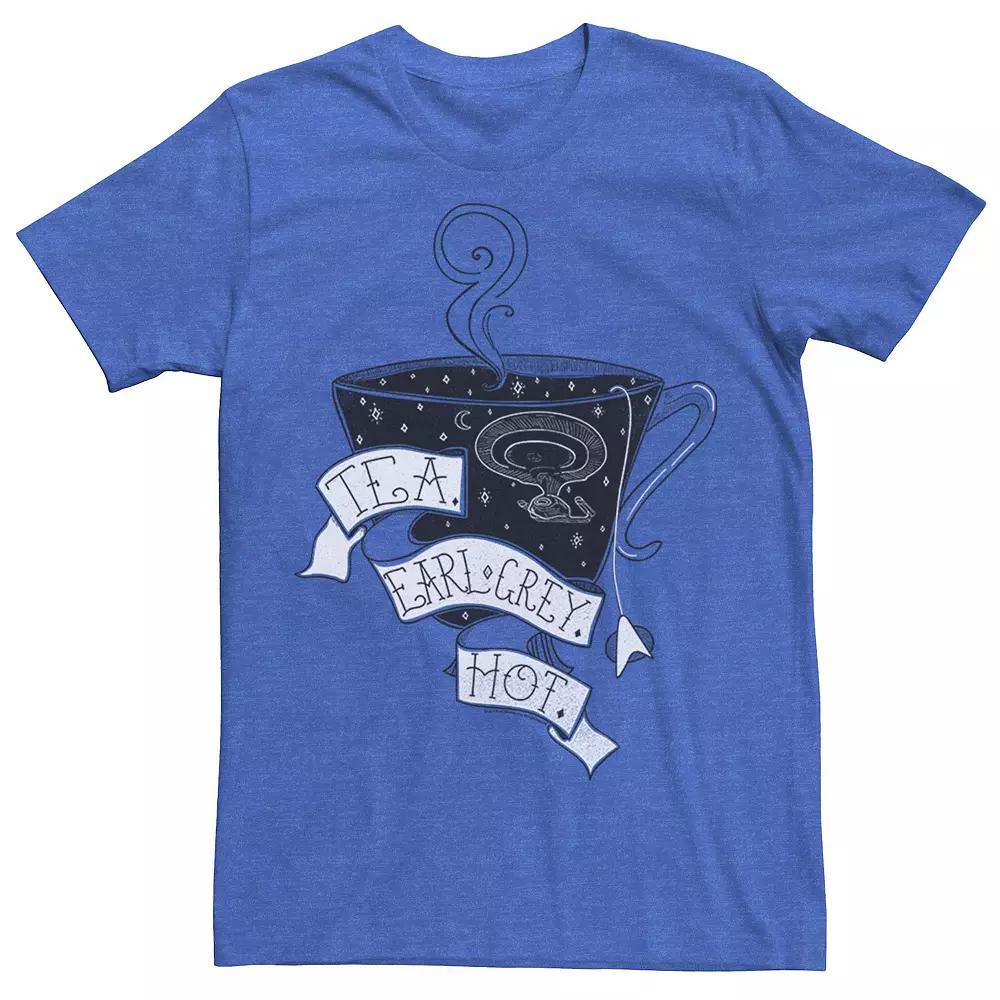 Men's Star Trek Next Generation Earl Grey Drawing Tee, Size: XL, Royal Grey Product Image