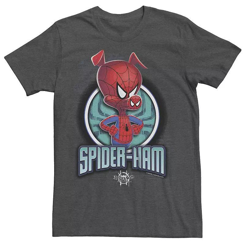 Men's Marvel Spiderverse Spider-Ham Pose Graphic Tee, Size: Large, Grey Heather Product Image