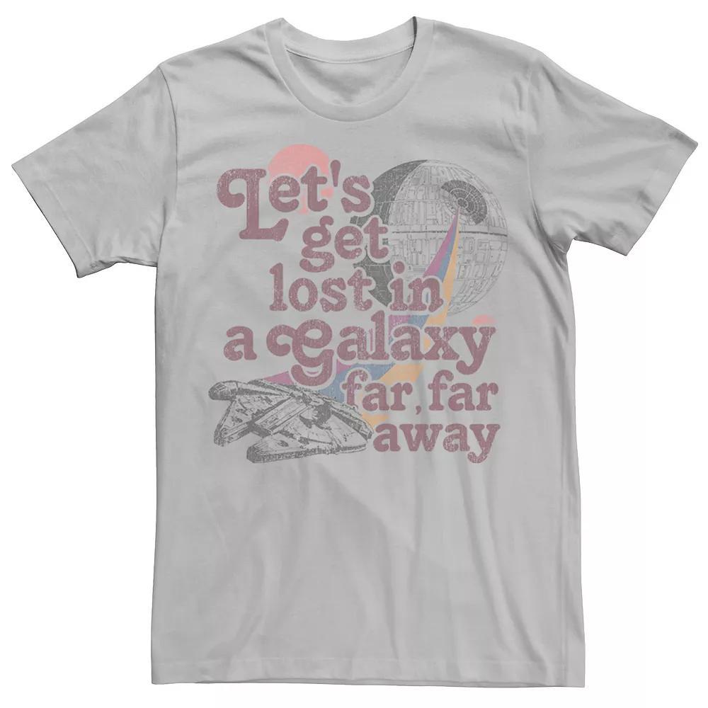 Men's Star Wars Let's Get Lost Far Far Away Tee, Size: XL, Silver Product Image