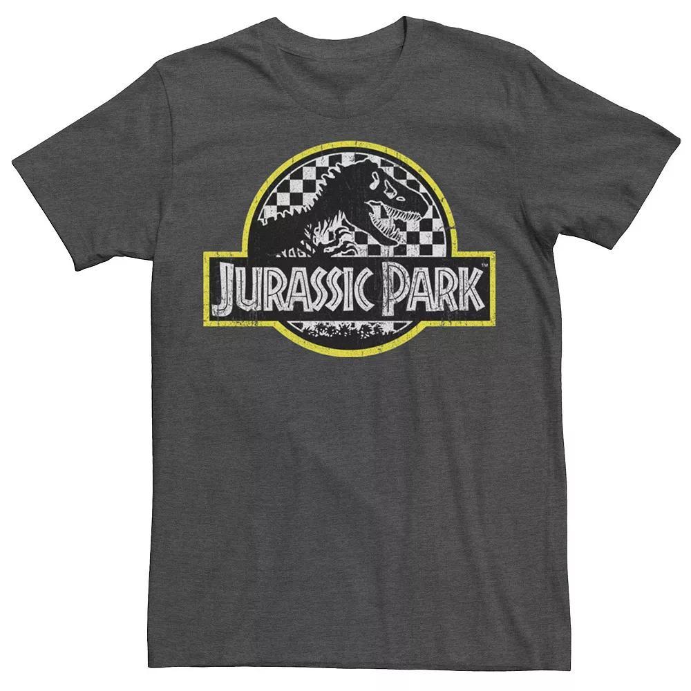 Men's Jurassic Park Checkered Classic Logo Tee, Size: Small Product Image