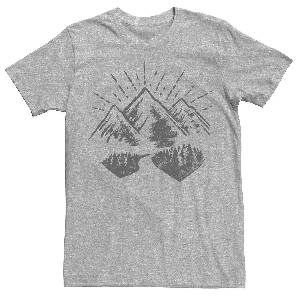 Men's Landscape Sketch Tee, Boy's, Size: Medium, Athletic Grey Product Image