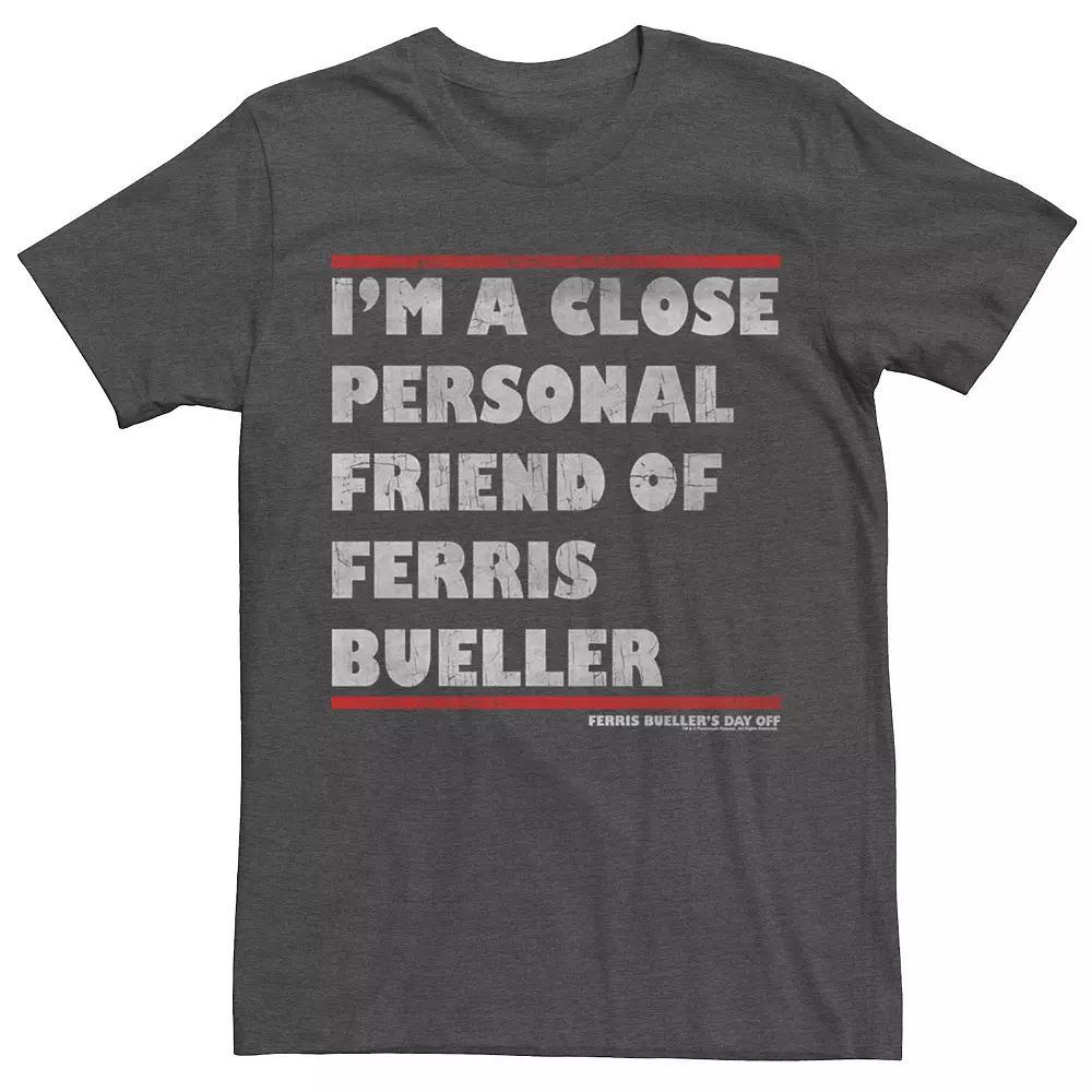 Men's Ferris Bueller's Day Off I'm A Close Personal Friend Tee, Size: Medium, Navy Grey Product Image
