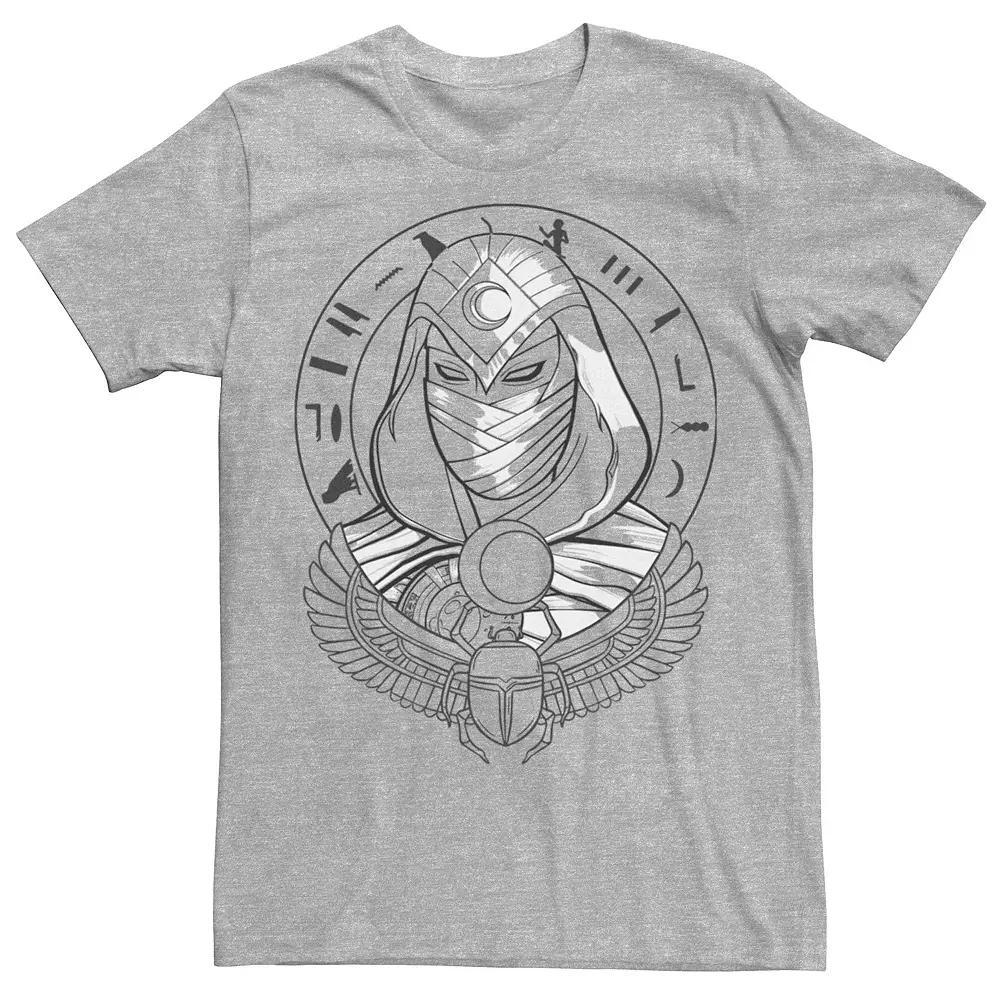 Men's Marvel Moon Knight Scarab Tee, Size: Large, Athletic Grey Product Image