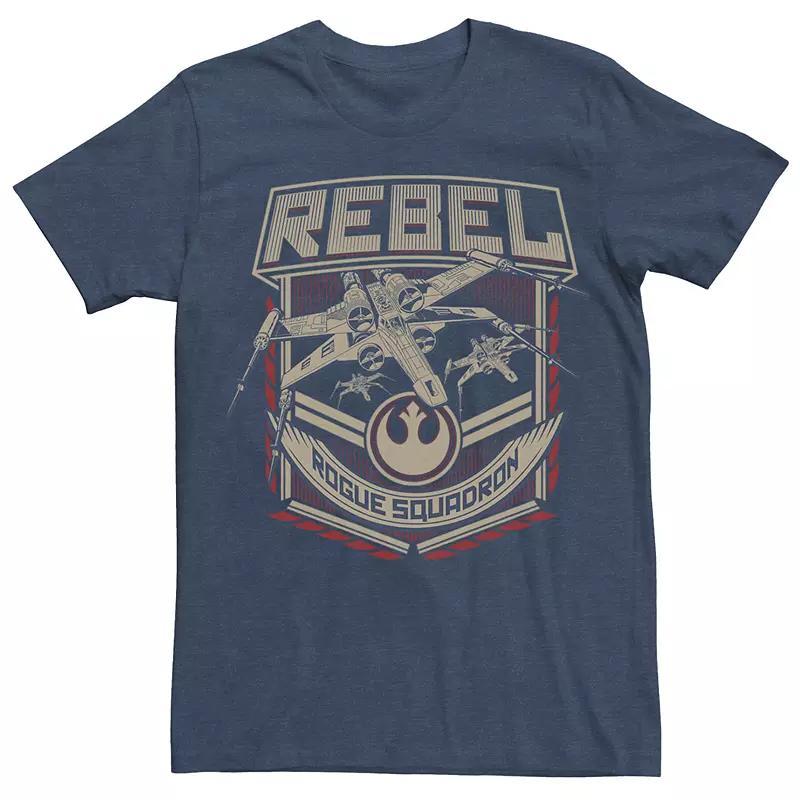 Men's A New Hope Ep4 REBEL SQUAD Tee, Size: XXL, Navy Grey Product Image